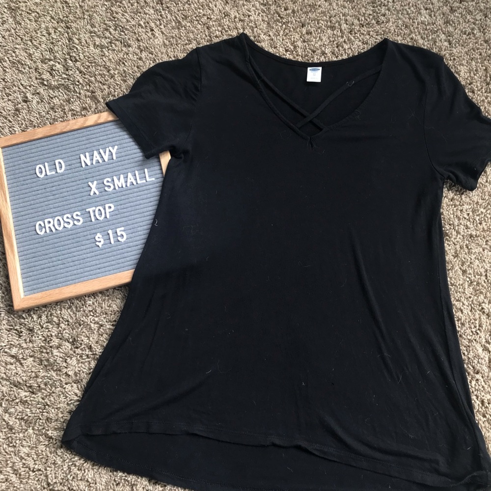 Black Old Navy Cross Top